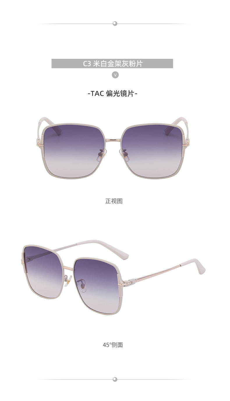 2025New European and American Fashion Square Frame Polarized Sunglasses for Women High-end Outdoor Sun Protection Sunglasses Wholesale