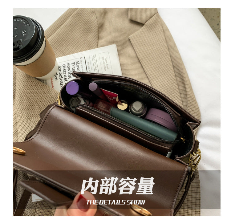 Trolis Houndstooth Bag for Women2024New Trendy Korean Version Niche Versatile Single Shoulder Crossbody Fashion Small Square Bag