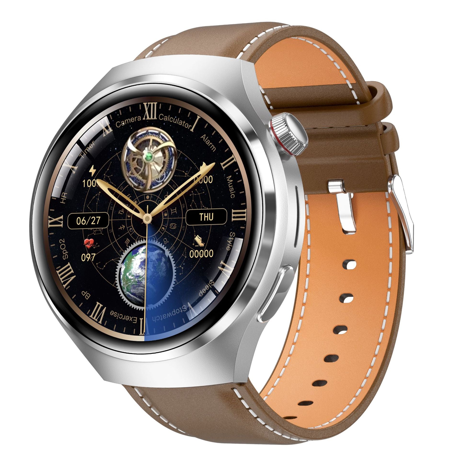 DK56Smart Watch1.52inch Bluetooth Call True Heart Rate Pedometer Sleep Monitoring Hidden Earphones Sports