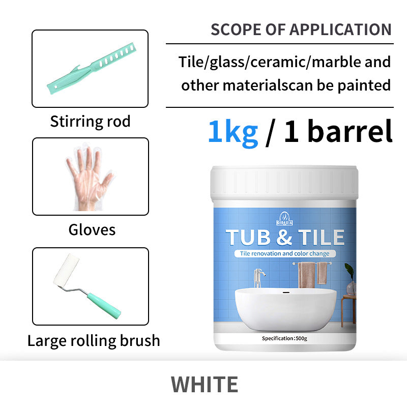 Tile Color Changing Paint Glass Ceramic Renovation Bathroom Water-Based Paint Indoor Tile Paint