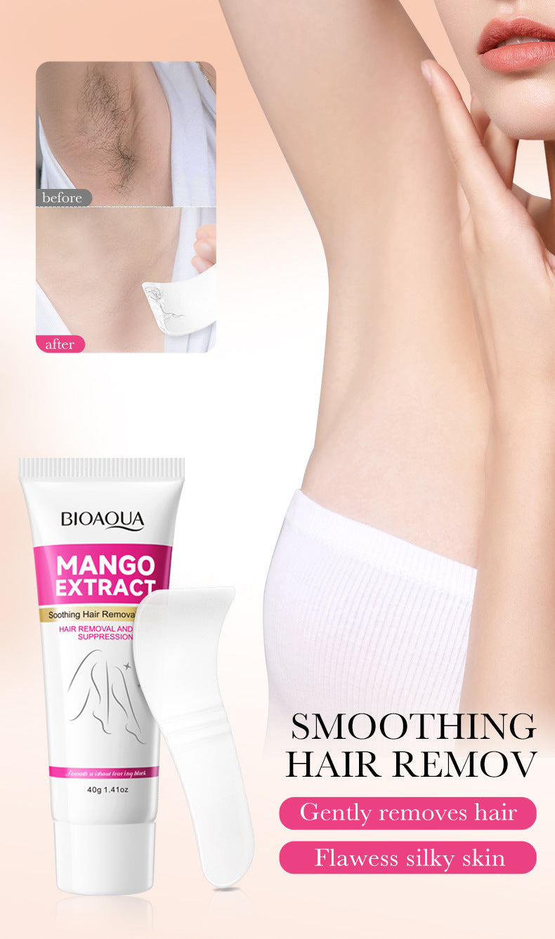 Mango Soothing Hair Removal Cream40g BIOAOUA Non-irritating Underarm Hair Removal Cream  Wholesale