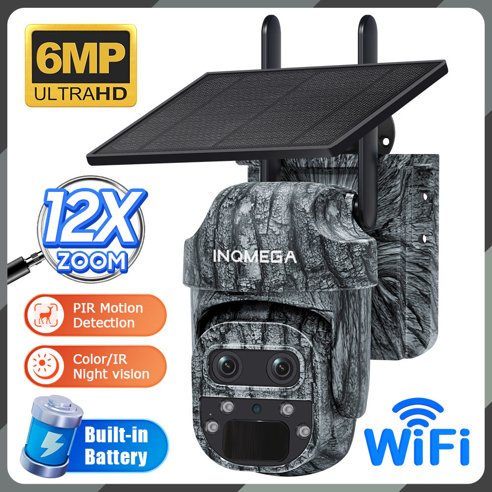 Exclusive Supply600Wan HD Night Vision Camera Low Power Consumption4G Solar Camouflage Camera12Zoom
