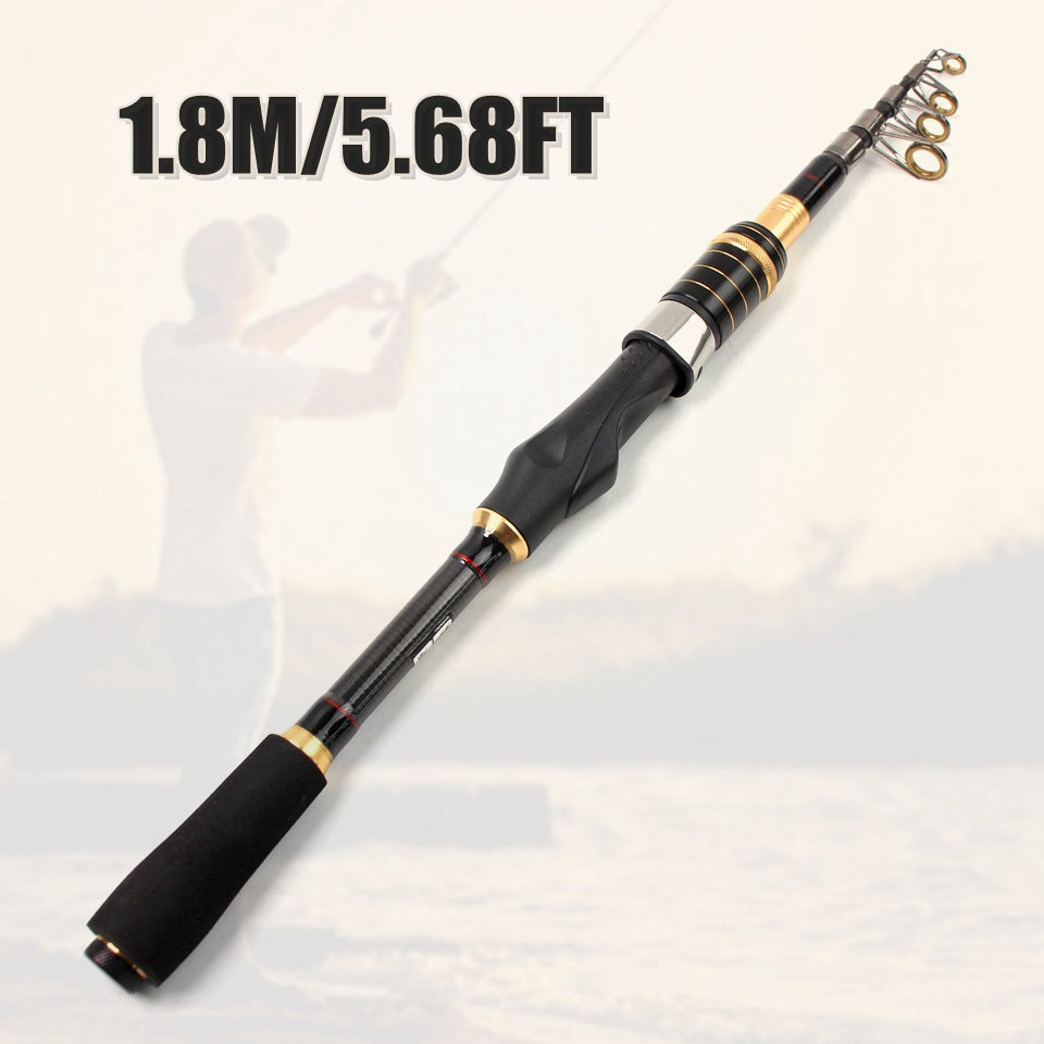 Ultra-short Ultra-hard Small Sea Rod Straight Handle Retractable Fishing Rod Boat Fishing Rock Fishing Long Casting Rod Can Be Put In Pocket