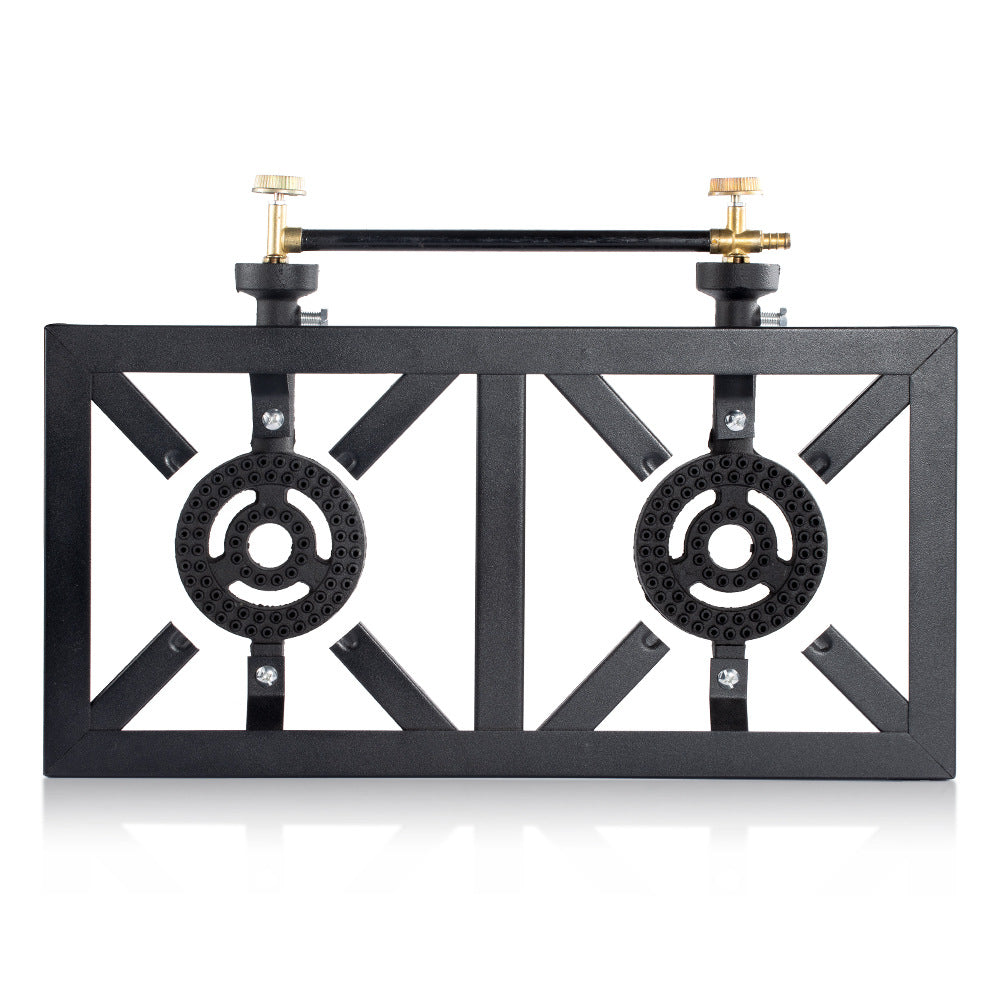 RAF Gas Stove Tabletop Flameout Double Burner Easy-to-Clean Gas Stove Simple Household Liquefied Gas R.8501