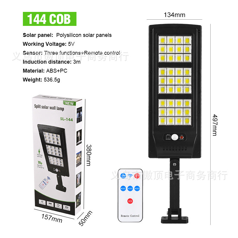 Outdoor Solar Lights LED Wall Lamp Human Body Induction Street Light Waterproof Garden Light Remote Control Courtyard Light Wall Lamp