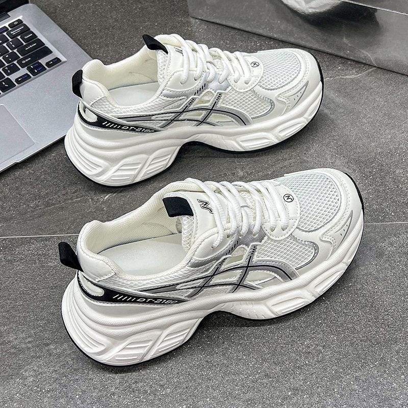 Exported Italian Original Clearance Dad Shoes Summer New Women's Running Hollow Sports Shoes Thick Sole