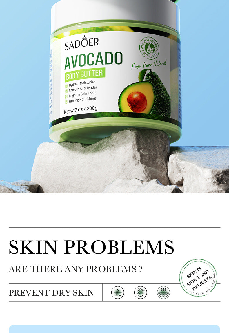 Plant Body Lotion SADOER Avocado Moisturizing Rose Butter Body Lotion  Wholesale