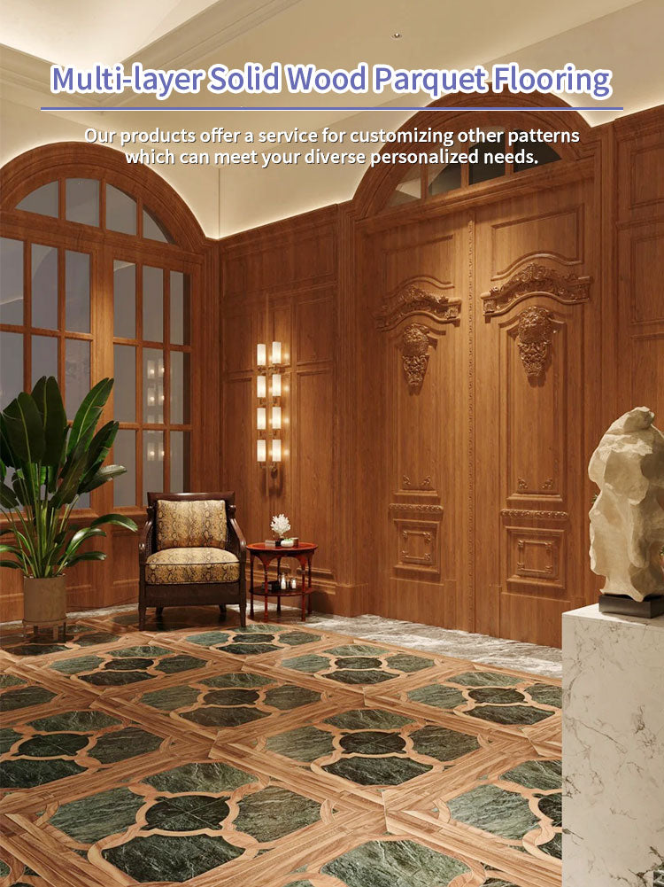 Custom High-End Interiors Engineered Wood Flooring Solid Hardwood B1 Fireproof ENF Certified for Luxury Living Room Outdoor Park
