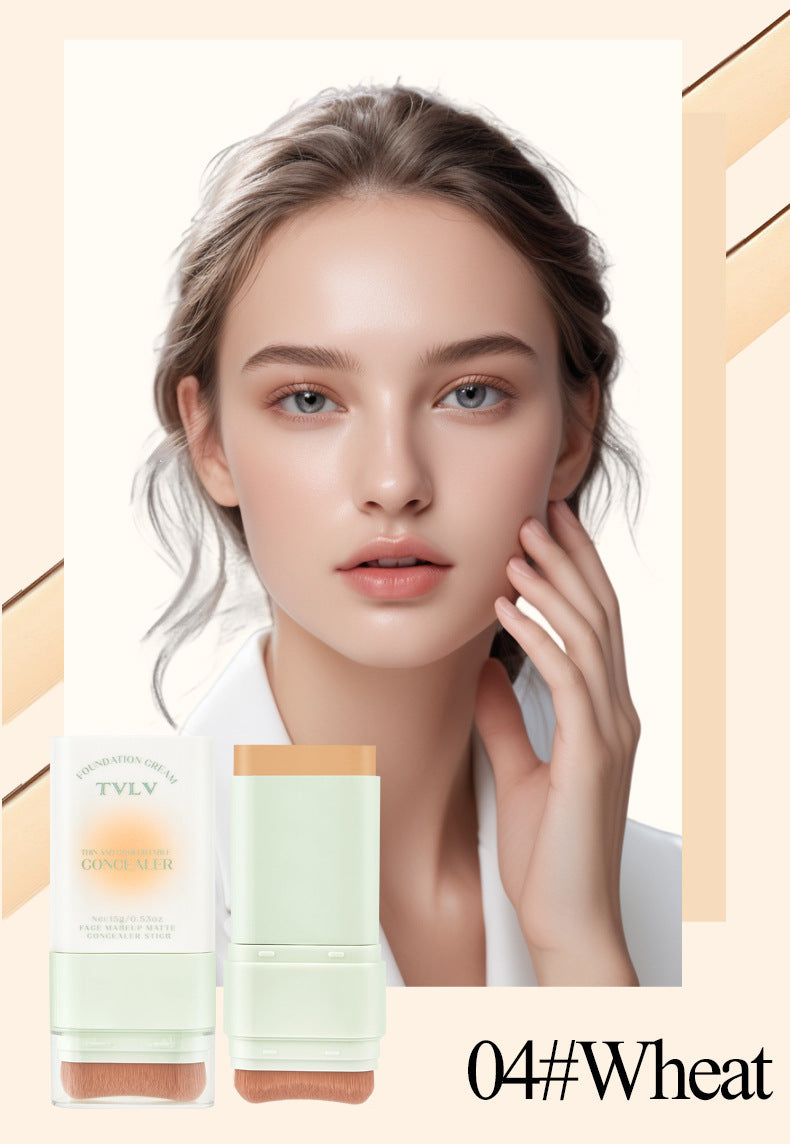 E-commerce Dropshipping Yellow Black Skin Foundation Double-ended Concealer Foundation Stick Waterproof Non-smudge Wholesale Cosmetics