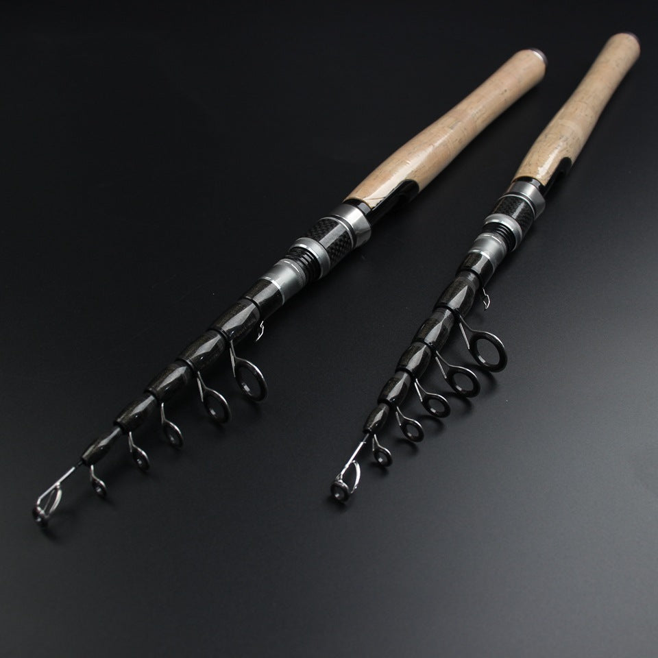 Portable Sea Rod Set with Wooden Handle, Fishing Reel, Telescopic Lure Rod, Fishing Gear, Wholesale from Fishing Rod Manufacturer
