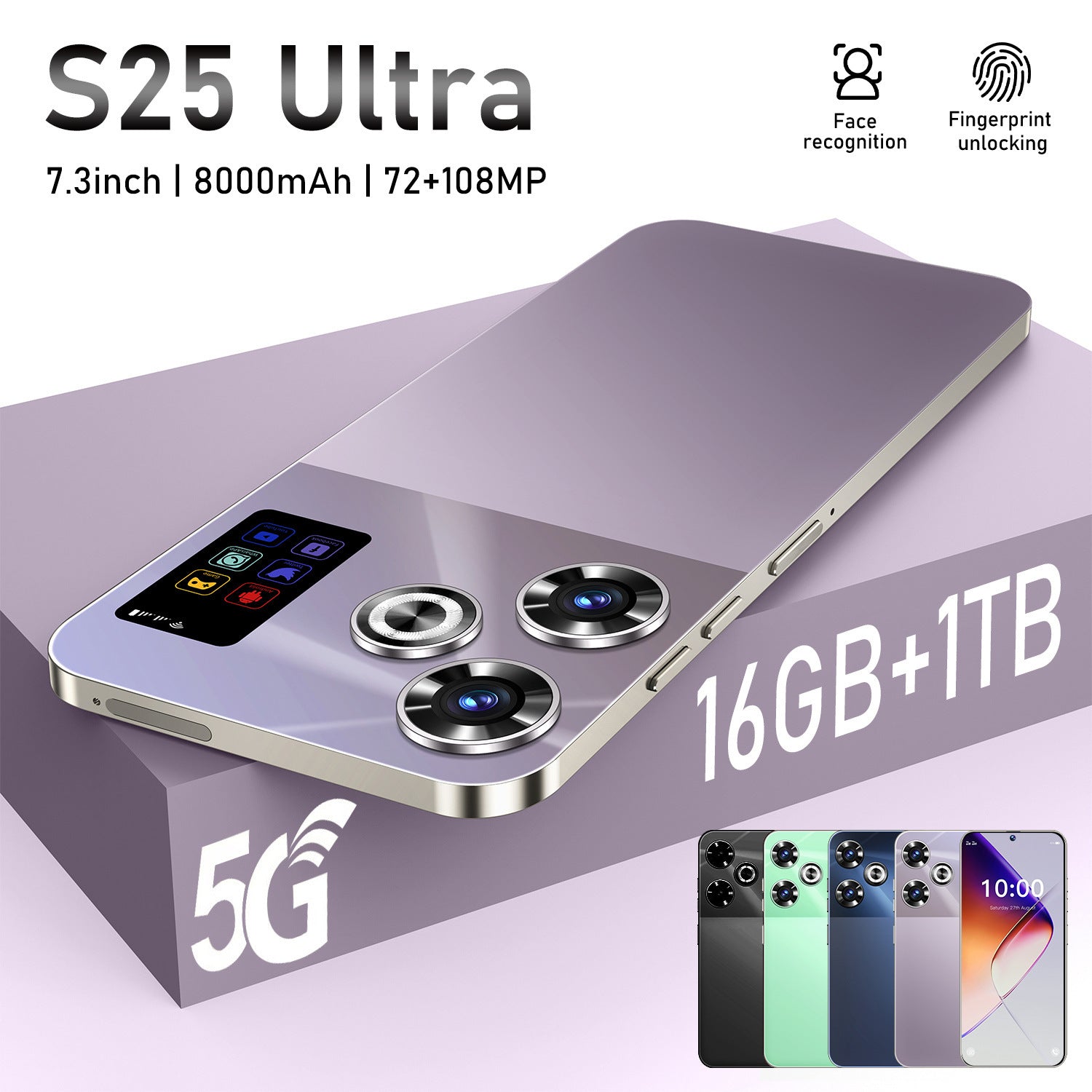 AliExpress TK Popular S25Ultra Android7.3inch smartphone16+1T Brand new, unopened factory