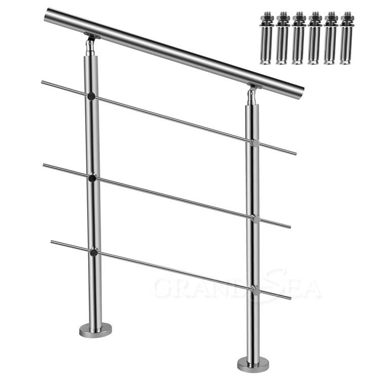 Modern Railing Designs Balustrade Stainless Steel Handrail for Balcony