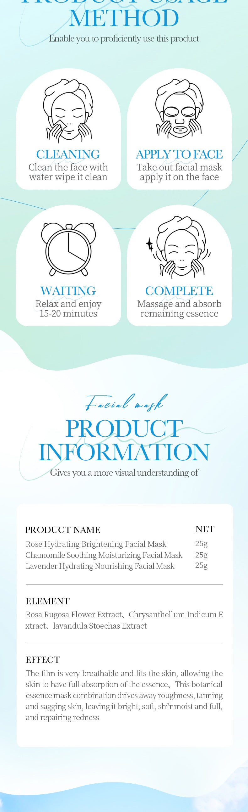 Plant Face Mask25g ZOZU Lavender Hydrating Moisturizing Chamomile Cross-Border Enmu Wholesale