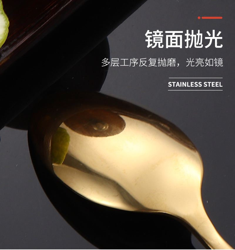 410Stainless Steel Tableware Hotel Restaurant Thickened Square Handle Knife Fork Spoon Set Western Food24Set of Steak Knives and Forks