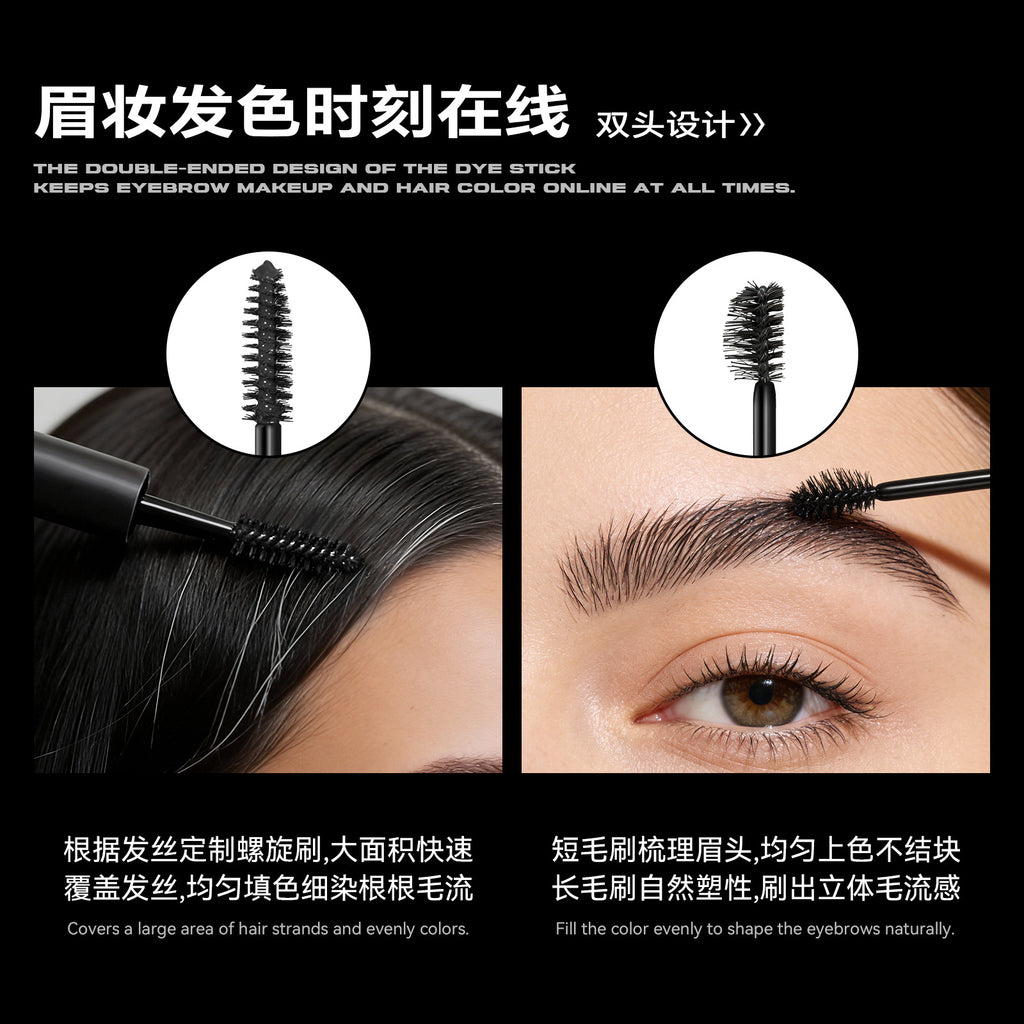 sheloves Eyebrow and Hair Dual-use Styling Stick White Hair Covering Magic Waterproof Non-Fading Disposable Hair Dye Pen