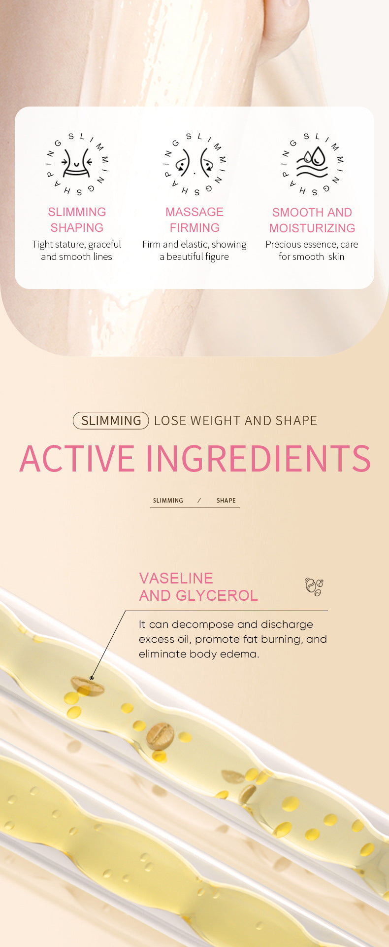 Slimming Cream SADOER Body Shaping Care Products  Foreign Trade Live Streaming Skincare Manufacturer Wholesale