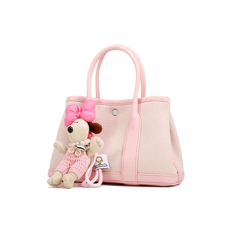 High-end Fashion Handheld Bucket Bag for Women Korean Style New Versatile Trendy Canvas Tote Bag Niche Casual Crossbody Bag