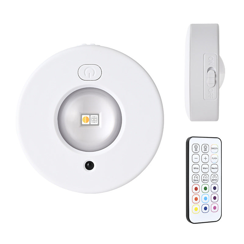 Charging led Cabinet Light Magnetic Suction Wine Cabinet Wardrobe Light Remote Control RGB Ice Hockey Light Wiring-Free Large Cat Eye Light