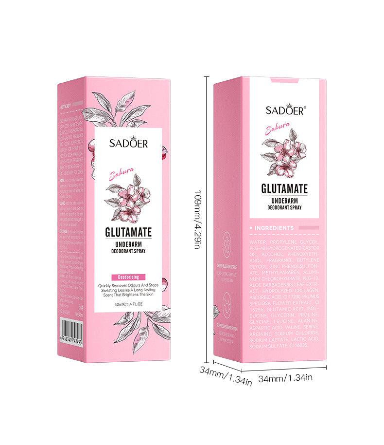 Sakura Underarm Fragrance Spray SADOER Underarm Antiperspirant Spray  Wholesale