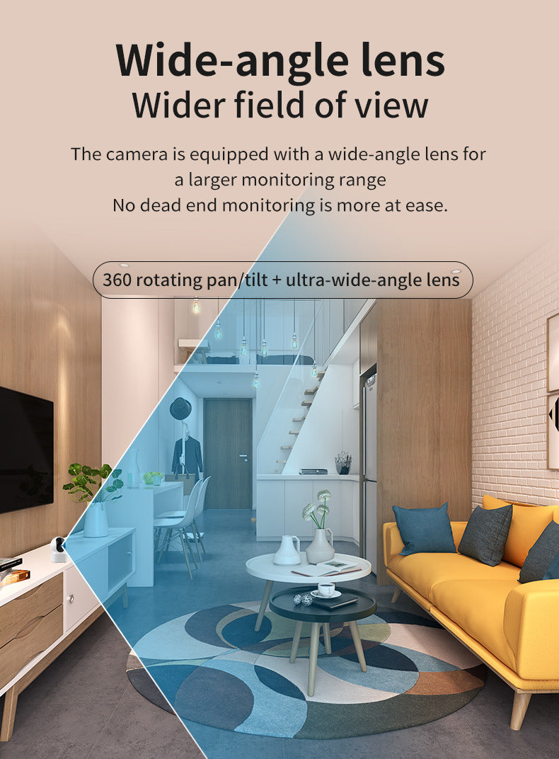 wifi Shake Head Camera Indoor Intelligent Monitoring Alarm Night Vision HD Home Remote Camera Infrared