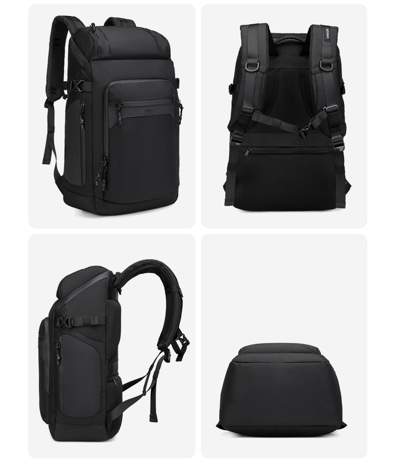 ozuko Casual Backpack Men's Computer Backpack Waterproof Oxford Cloth Large Capacity Commuting Travel School Bag