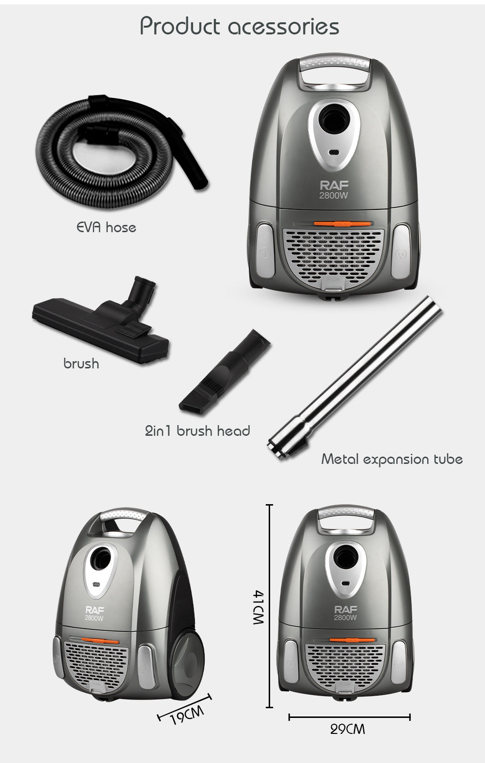 RAF Vacuum Cleaner Household Vacuum Cleaner for Bedroom and Living Room, Powerful Carpet Vacuum Cleaner with High Suction, Handheld Type
