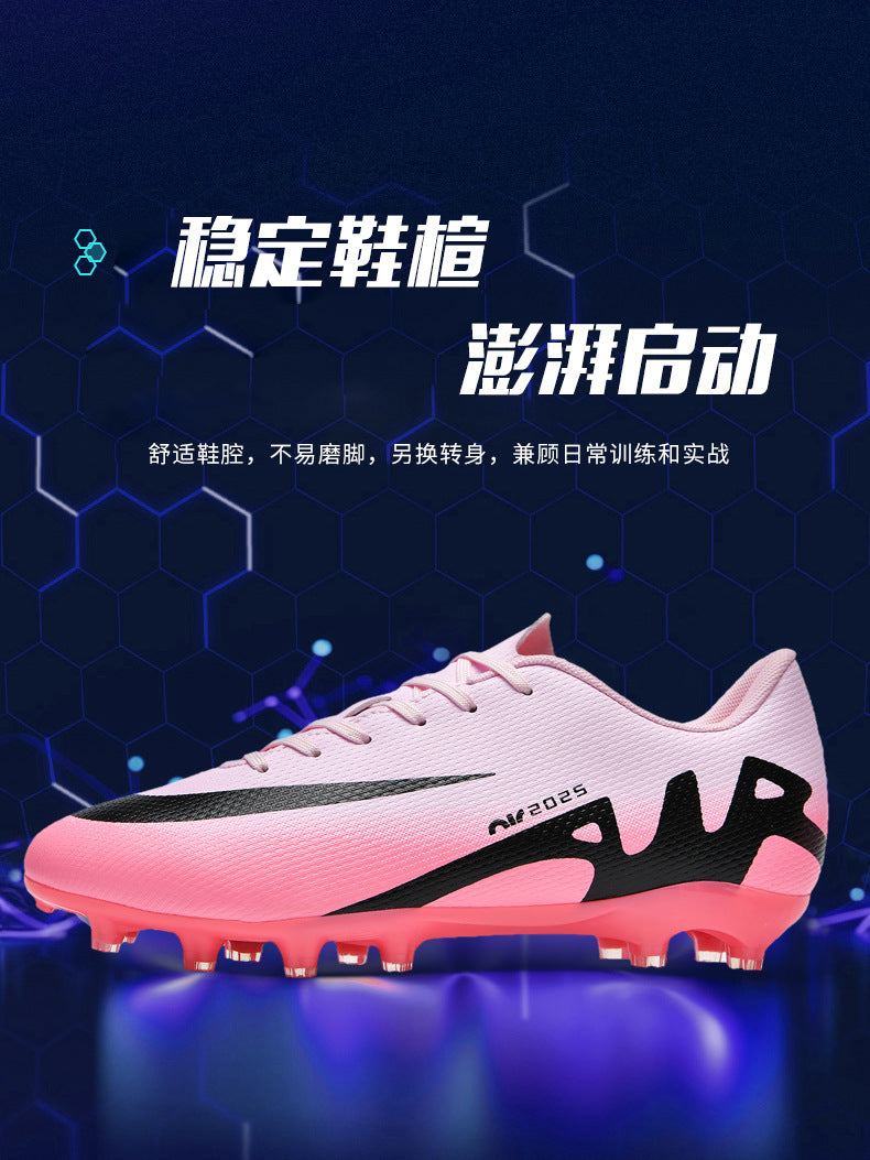 Comfortable football shoes for men and women, teenagers and students AG Spike TF Anti-Slip Breathable Turf Training Sneakers