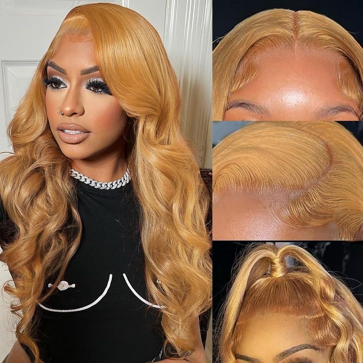 Highlight Ombre Lace Front Wig 13x6 Wavy Lace Glueless Wig