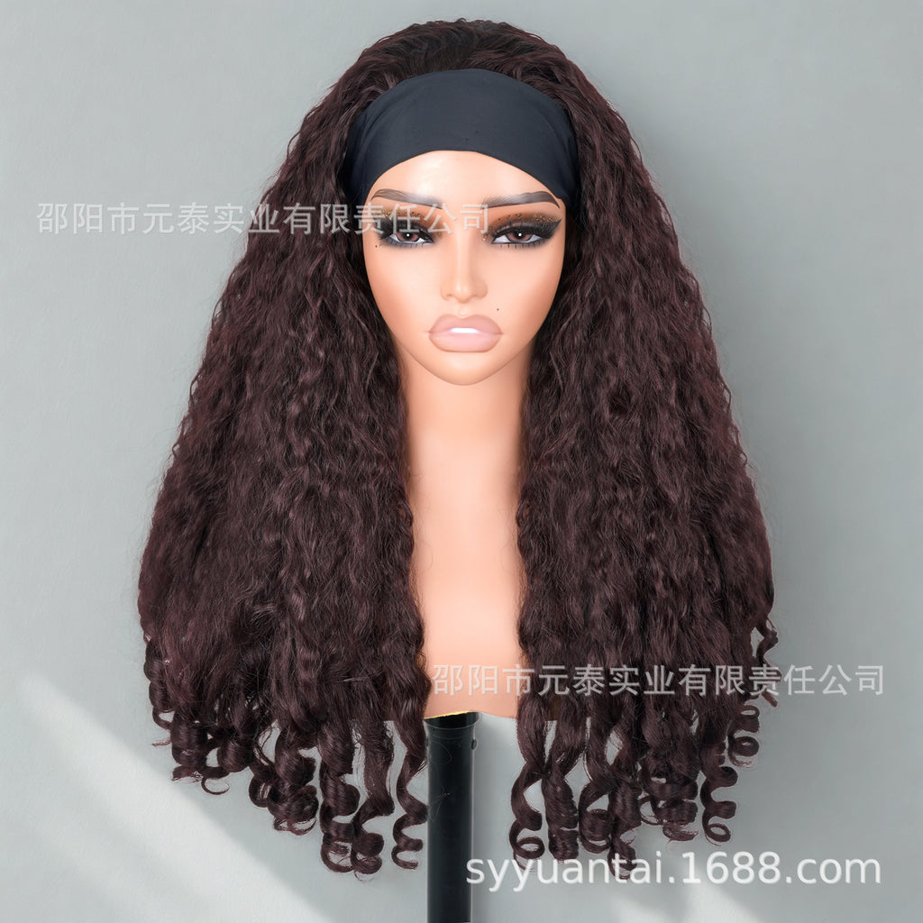 High Quality Multi Color Afro Curly Wigs With Headbang