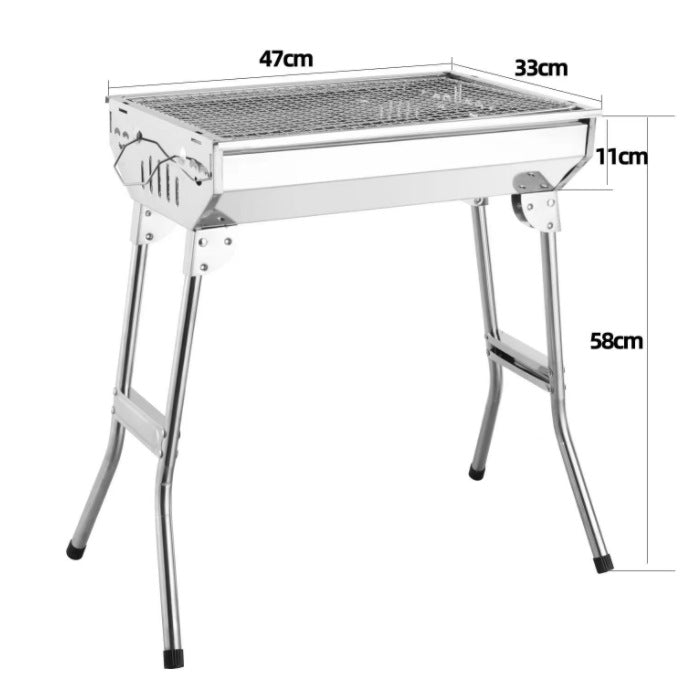 BBQ Grill Outdoor Smokeless Folding BBQ Rack Household Courtyard Charcoal Grill Portable Oven Outdoor Portable