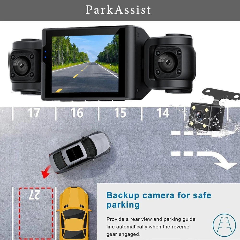 S7Sanlu New Model Dash Cam1080P Car Camera Four Lens HD Night Vision Recorder