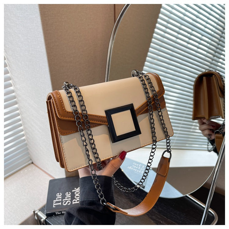 Niche Design Crossbody Bag for Women2024New Trendy Spring Fashion Quilted Chain Bag Textured Single Shoulder Small Square Bag