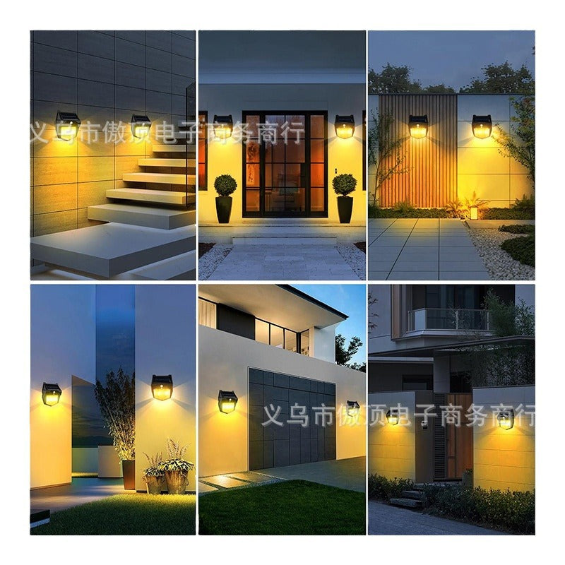 New Solar Light Outdoor Garden Light Human Body Sensing Tungsten Wall Light Garden Villa Street Light Waterproof
