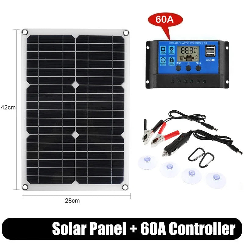 E-commerce 20W Monocrystalline Solar Panel Kit 600W Charger Controller Energy Storage Power Generation System