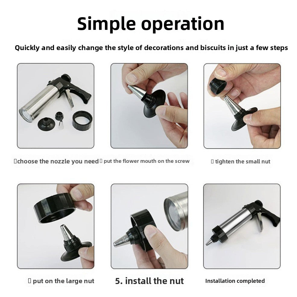 Factory Direct Supply Baking DIY Cake Decorating Tools Cream Piping Nozzles Cookie Decorating Set Melting Bean Squeezing Set