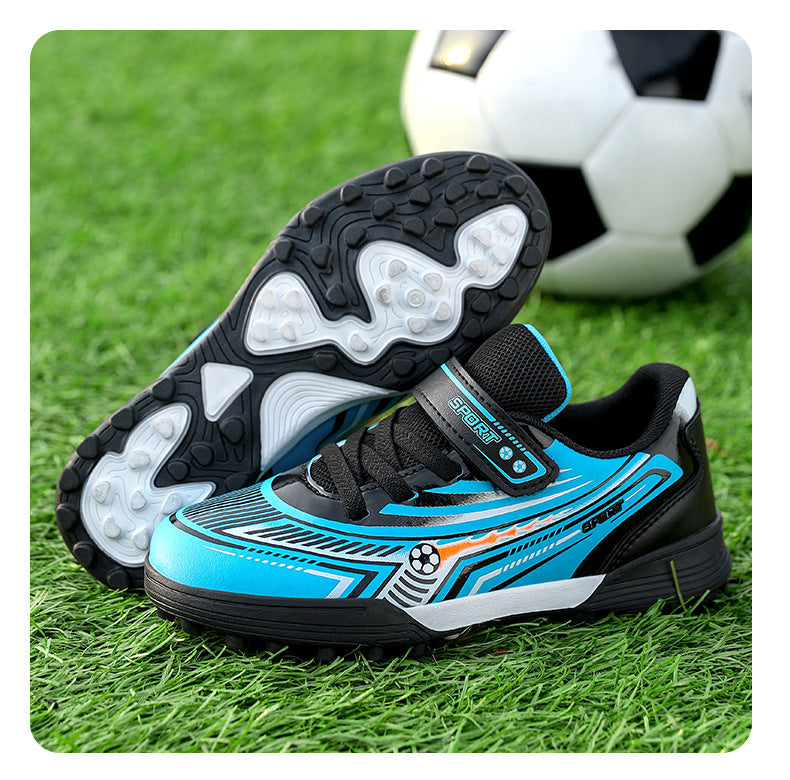 Professional Boys' Lightweight Breathable Training Shoes with Velcro for Primary and Secondary School Students2025Fashion Trendy Short Spike Sneakers