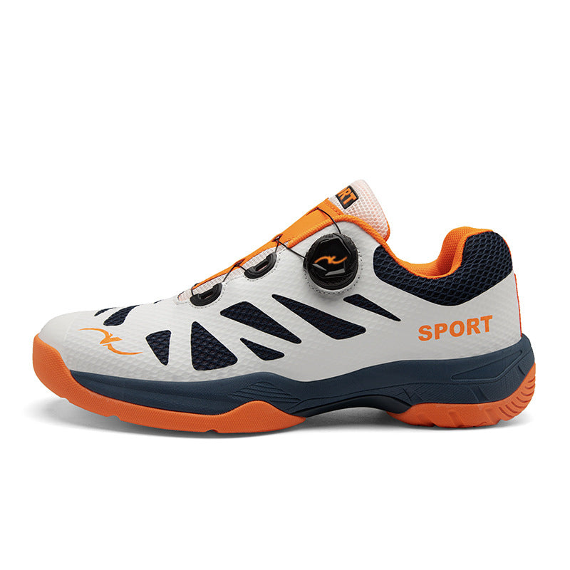 Plus Size New Luxury Fashion Rotating Buckle Badminton Shoes Trendy Versatile Tennis Table Tennis Sports Shoes