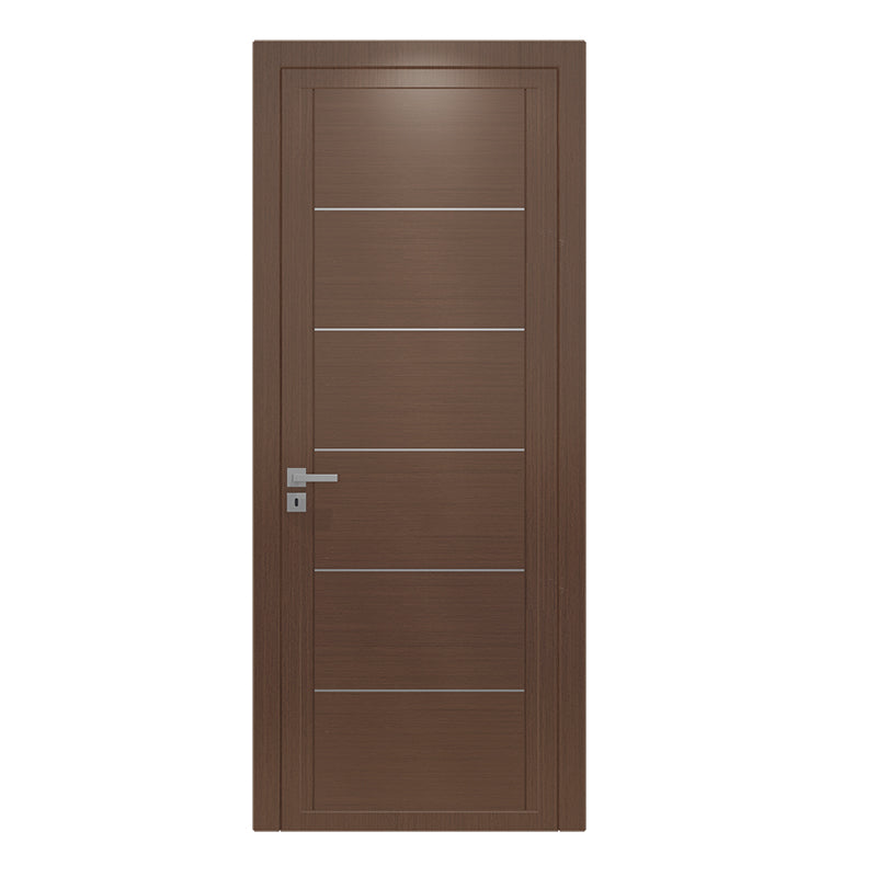 European Luxury Apartment Wooden Room Interior Doors Flush Series Wood Veneer MDF Wooden Door