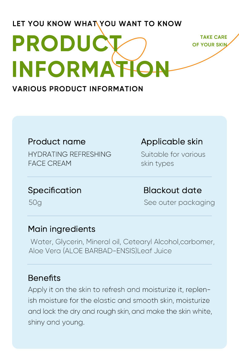 Aloe Vera Skincare Set SADOER Cleansing, hydrating, moisturizing, and nourishing  foreign trade manufacturer wholesale