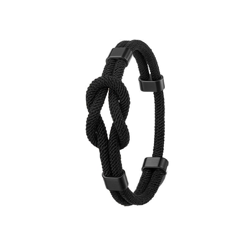 Woven Rope Double Layer Bracelet Gift for Friends Commemorative Knot Gift Milan Rope Bracelet Heart Knot Couple Bracelet