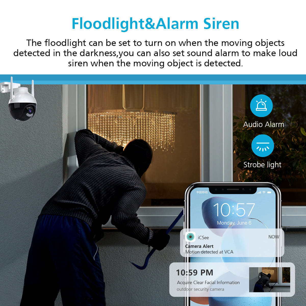 1080P Wireless WiFi360Indoor and outdoor waterproof ball camera with mobile phone remote monitoring and HD night vision