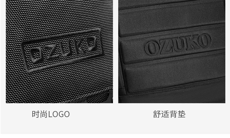 OZUKO Basketball Backpack Men's Large Capacity Waterproof Backpack Sports Bag Multifunctional Outdoor Trendy Brand Backpack