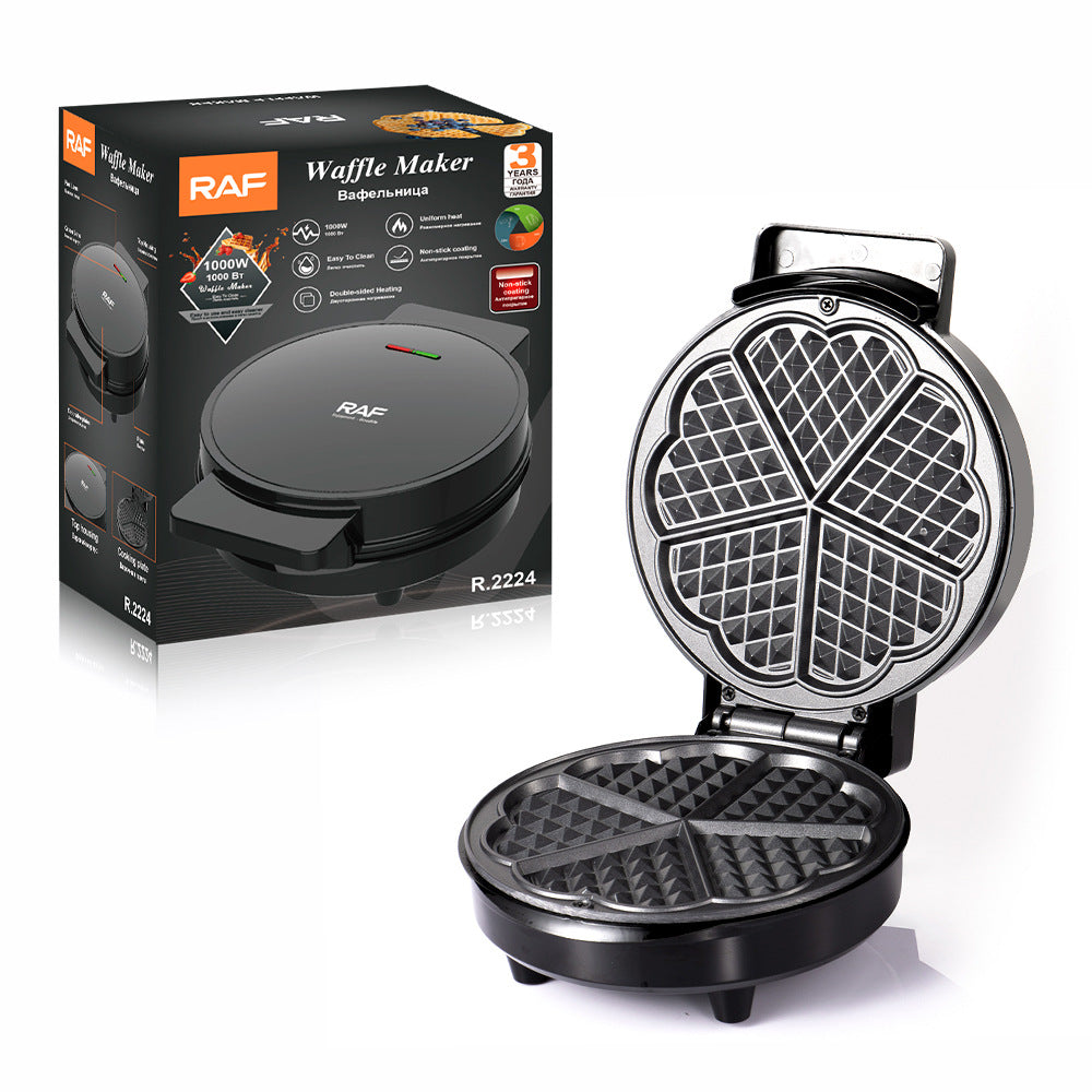 RAF European Standard Household Breakfast Sandwich Maker 1000w Electric Heart-Shaped Thin Pancake Maker R.2224