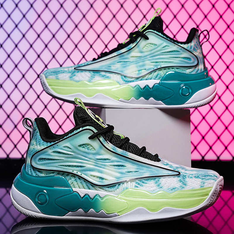 Luminous New Non-Slip Wear-Resistant Fashionable Sports Basketball Shoes Trendy Street Practical Sneakers Student Training Sports Shoes