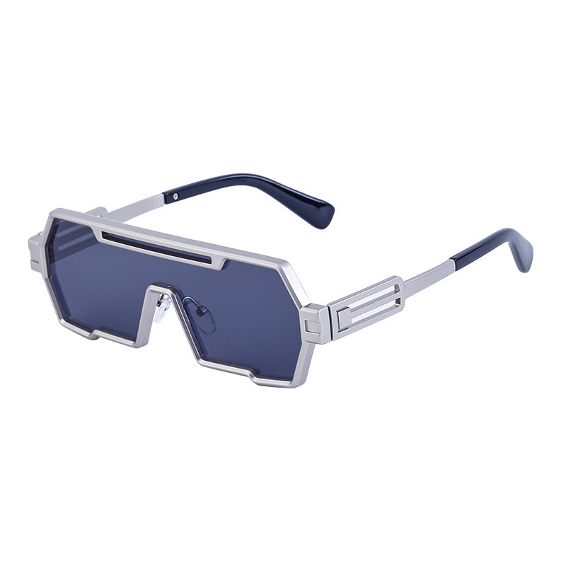 Vintage Sunglasses for Men, Steampunk Style, Irregular Sunglasses, High-End Driving Glasses, Sun Protection Integrated Glasses for Women