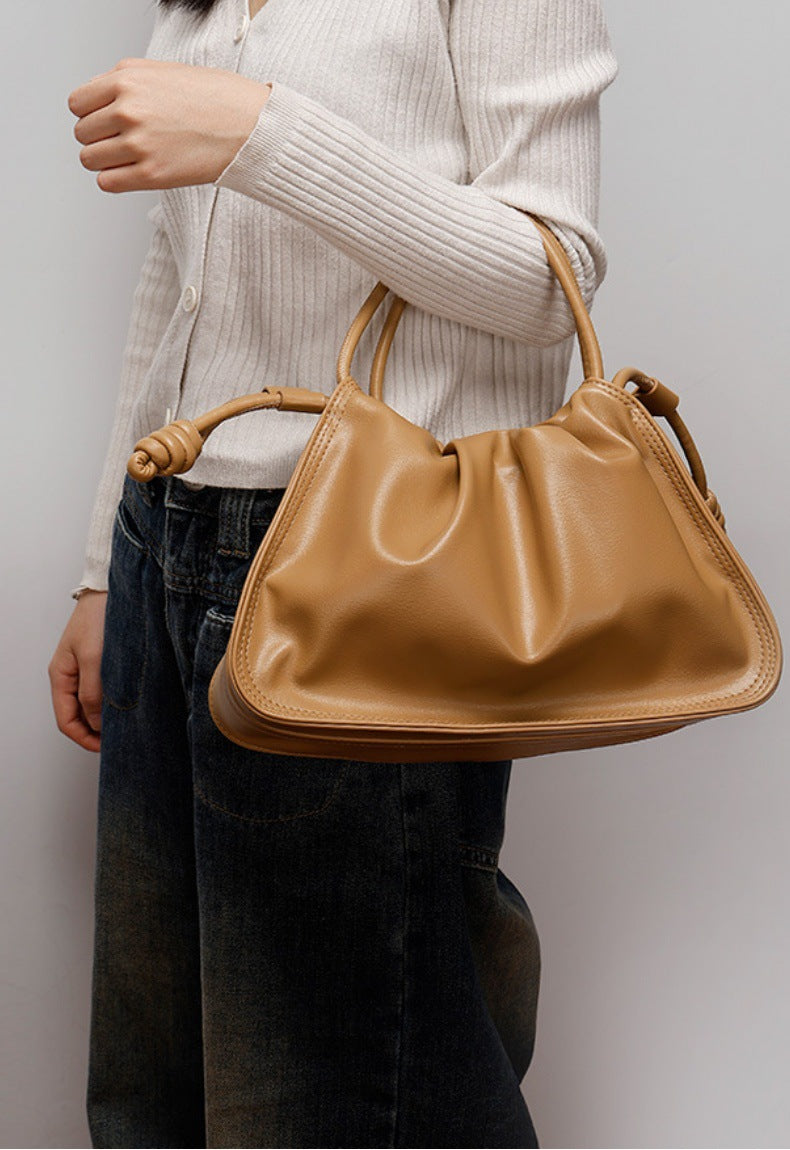 Special-Interest Design Bag Women2024New Large Capacity Pleated Cloud Bag Simple Commuting Shoulder Crossbody Underarm Bag