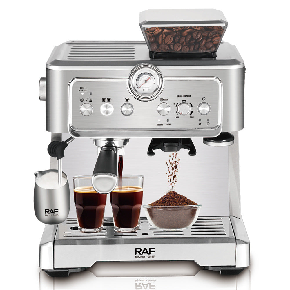 RAF European Standard Small Italian Semi-Automatic Steam Milk Frother Coffee Machine Household Integrated Coffee Maker0205