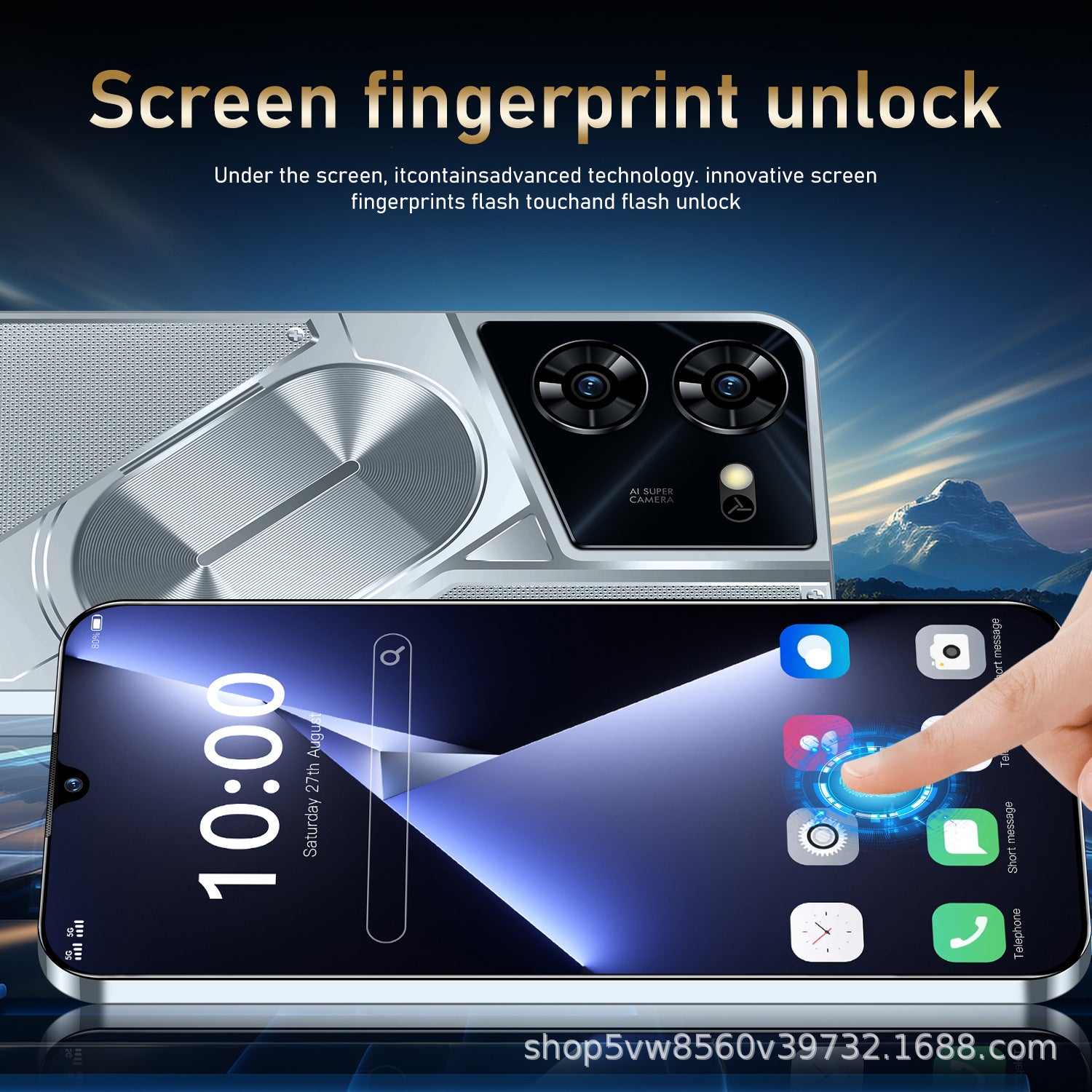 New Pova 5 pro Large Screen Android All-in-One Mobile Phone（16+1T)Smart Android Phone