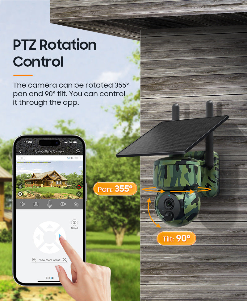 Low Power Consumption4G Animal Testing GPS Positioning Monitoring Dome Camera Outdoor HD Night Vision Solar Camera