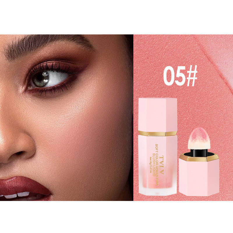 New Product TVLV Liquid Blush Velvet Moisturizing Six-color Lip Glaze Multi-functional Rouge Blush Facial Makeup
